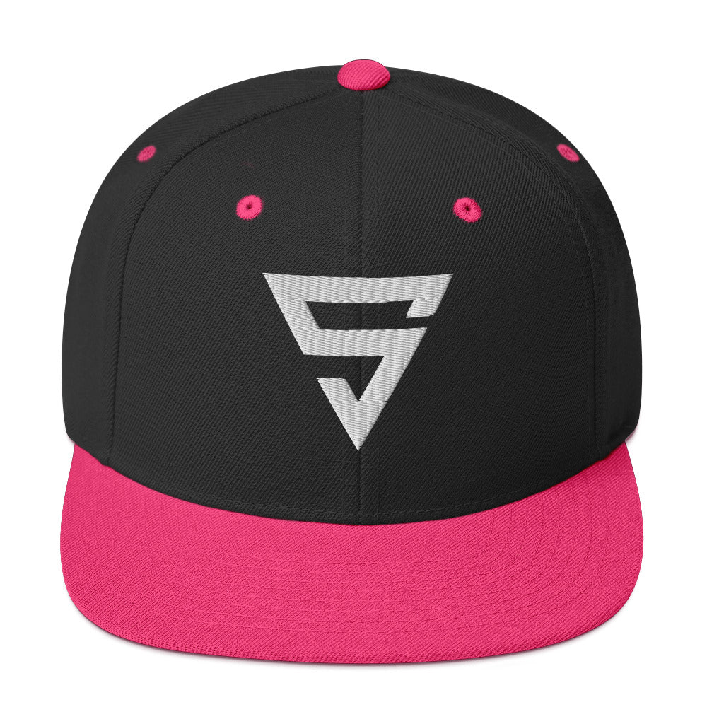 White S Flat Snapback Hat