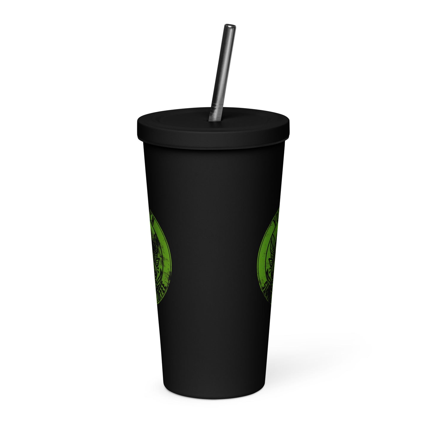 Michelle's tumbler with a straw