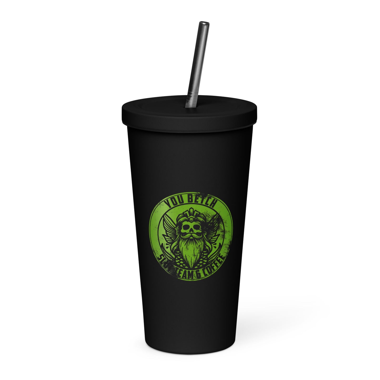 Michelle's tumbler with a straw