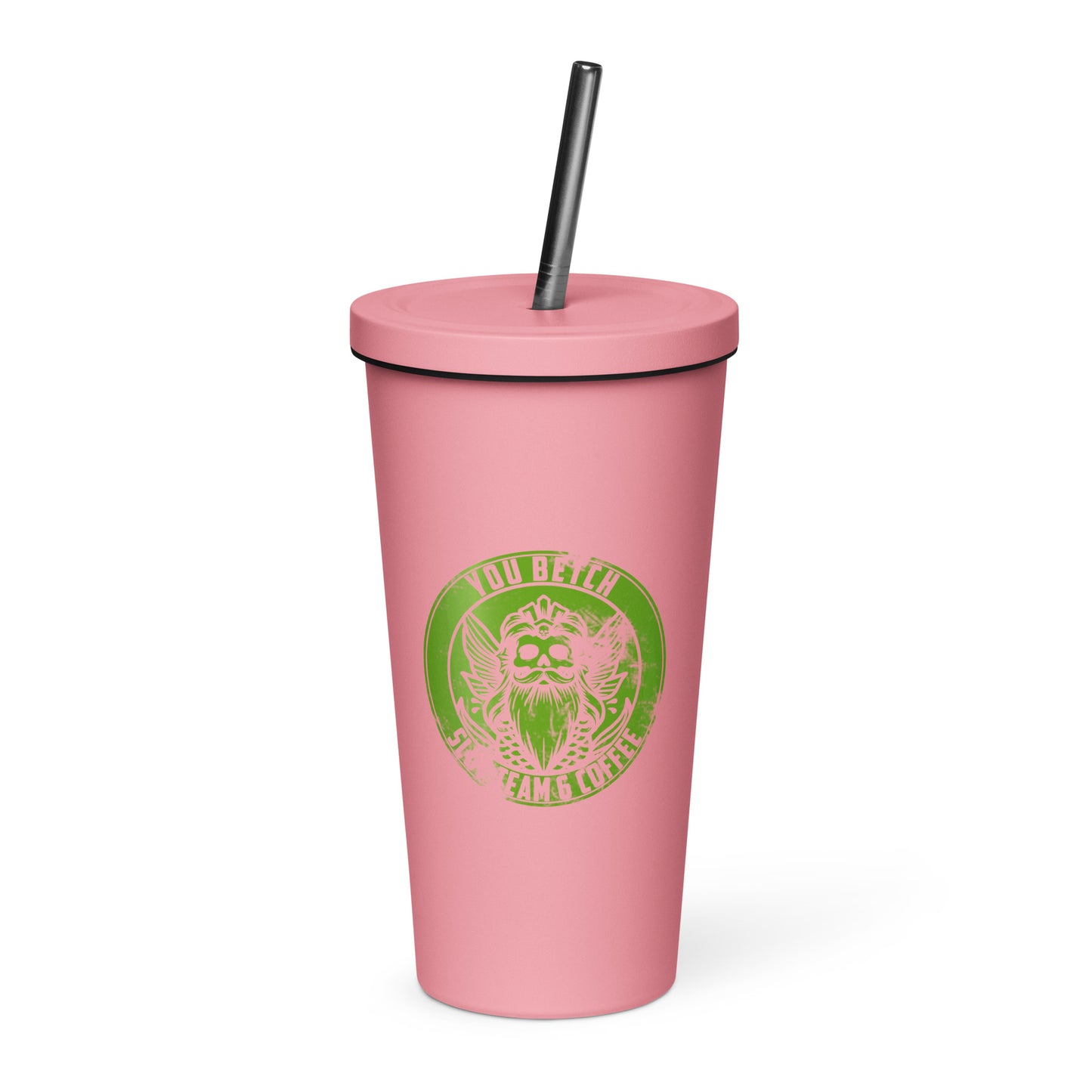 Michelle's tumbler with a straw