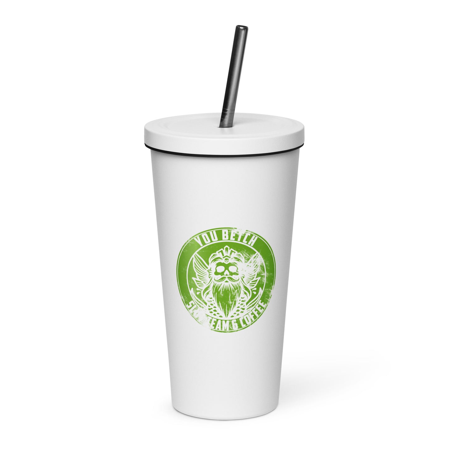 Michelle's tumbler with a straw