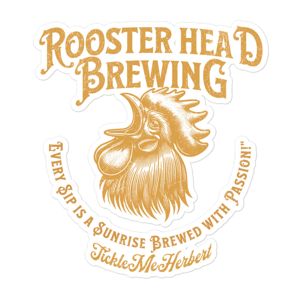 Rooster head Bubble-free stickers