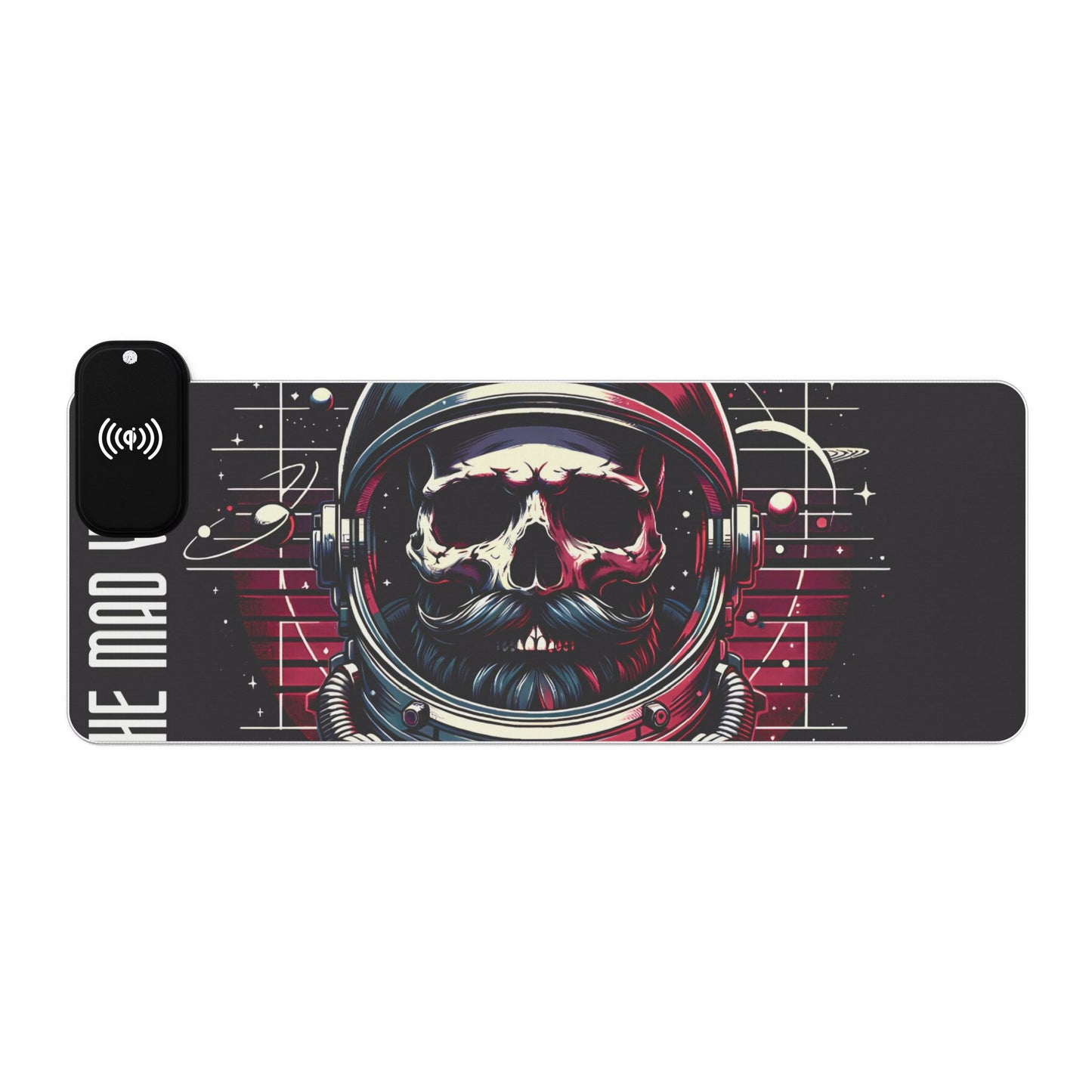 Astronaut Skull LED Gaming Mouse Pad with Wireless Charging