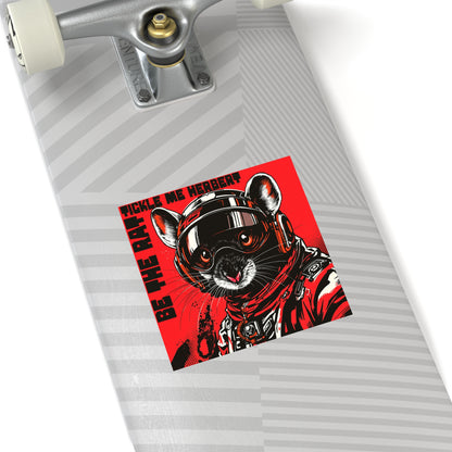 Be The Rat Sticker — Retro Pilot Rat Illustration (Tickle Me Herbert)