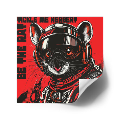 Be The Rat Sticker — Retro Pilot Rat Illustration (Tickle Me Herbert)