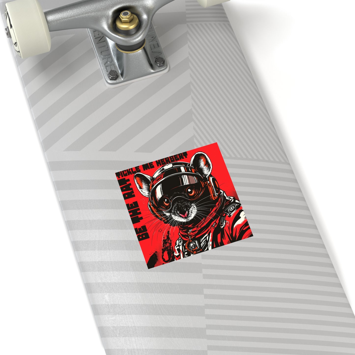 Be The Rat Sticker — Retro Pilot Rat Illustration (Tickle Me Herbert)