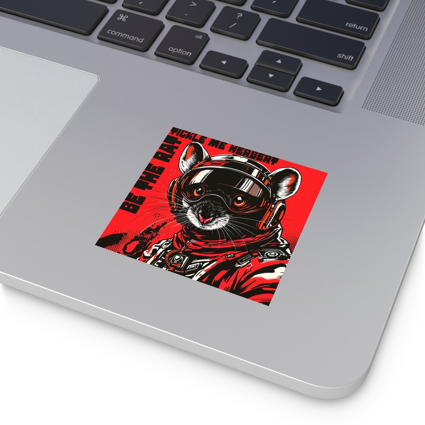 Be The Rat Sticker — Retro Pilot Rat Illustration (Tickle Me Herbert)
