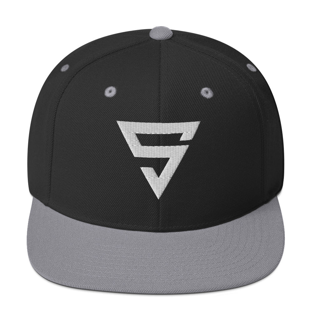 White S Flat Snapback Hat