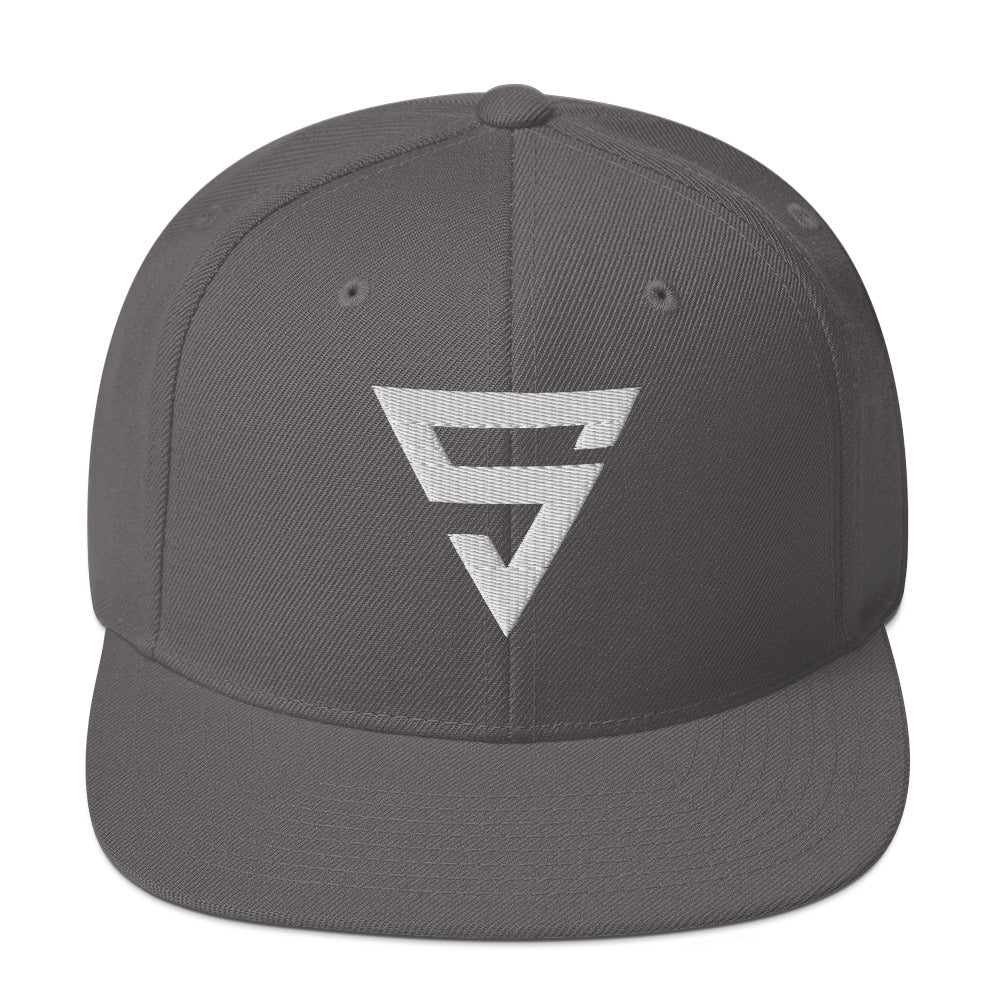 White S Flat Snapback Hat