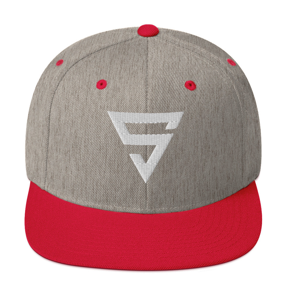 White S Flat Snapback Hat