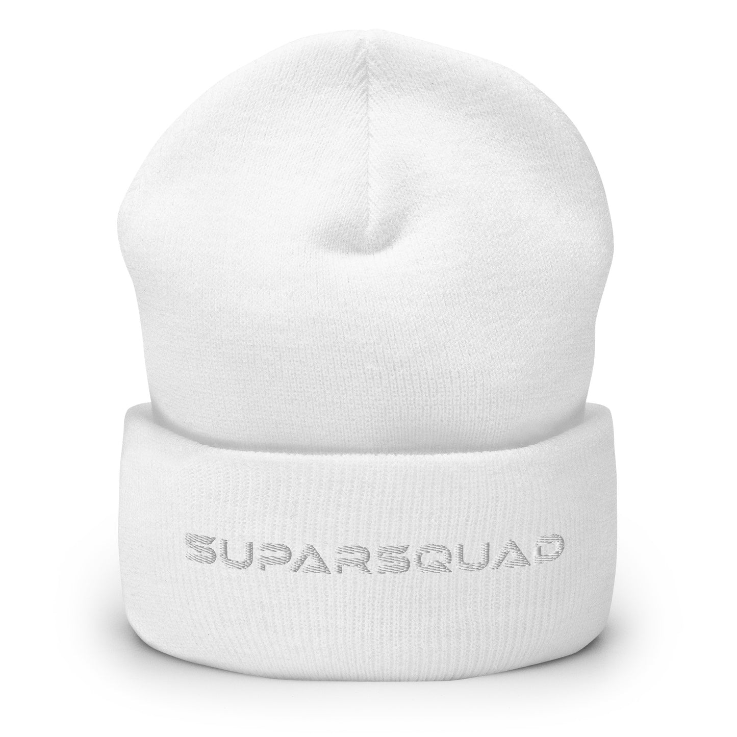 White S Cuffed Beanie