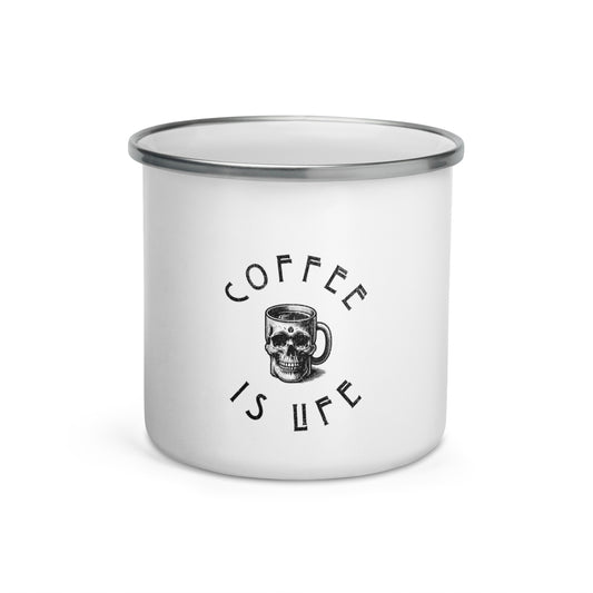 COFFEE IS LIFE Enamel Mug