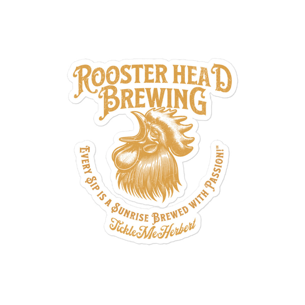 Rooster head Bubble-free stickers