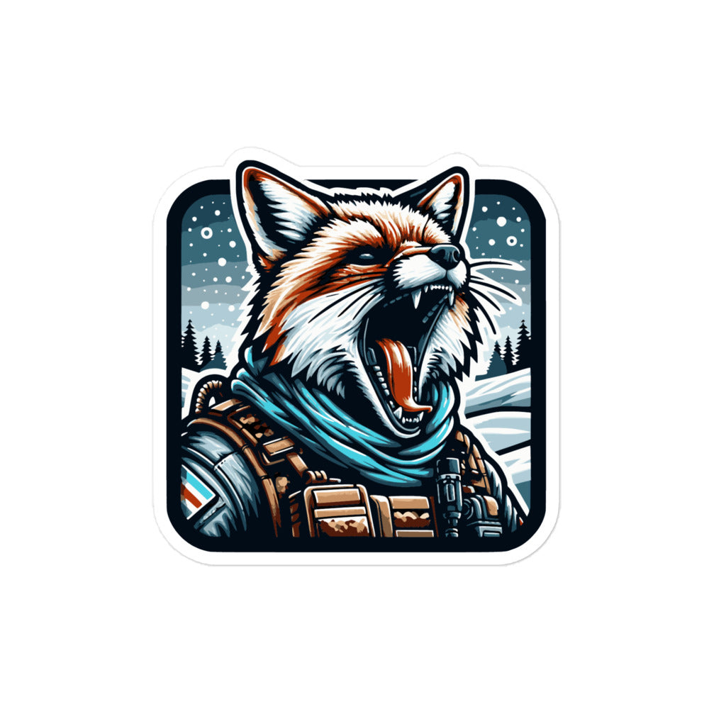 "Freedom Fox"  sticker