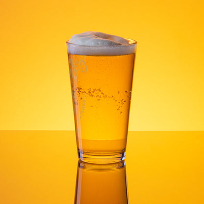Rooster Head pint glass