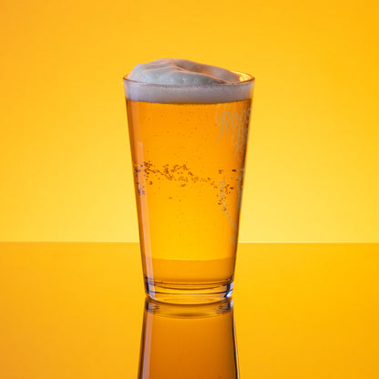 Rooster Head pint glass