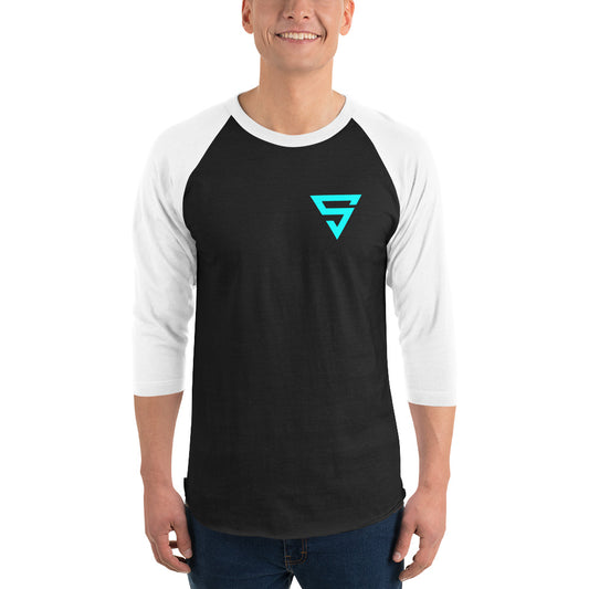 Black S 3/4 sleeve raglan shirt