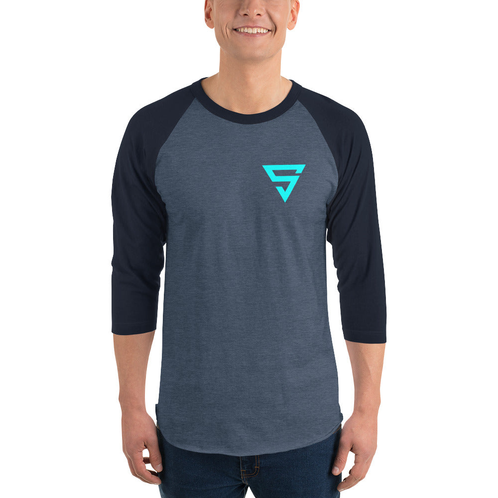 Black S 3/4 sleeve raglan shirt