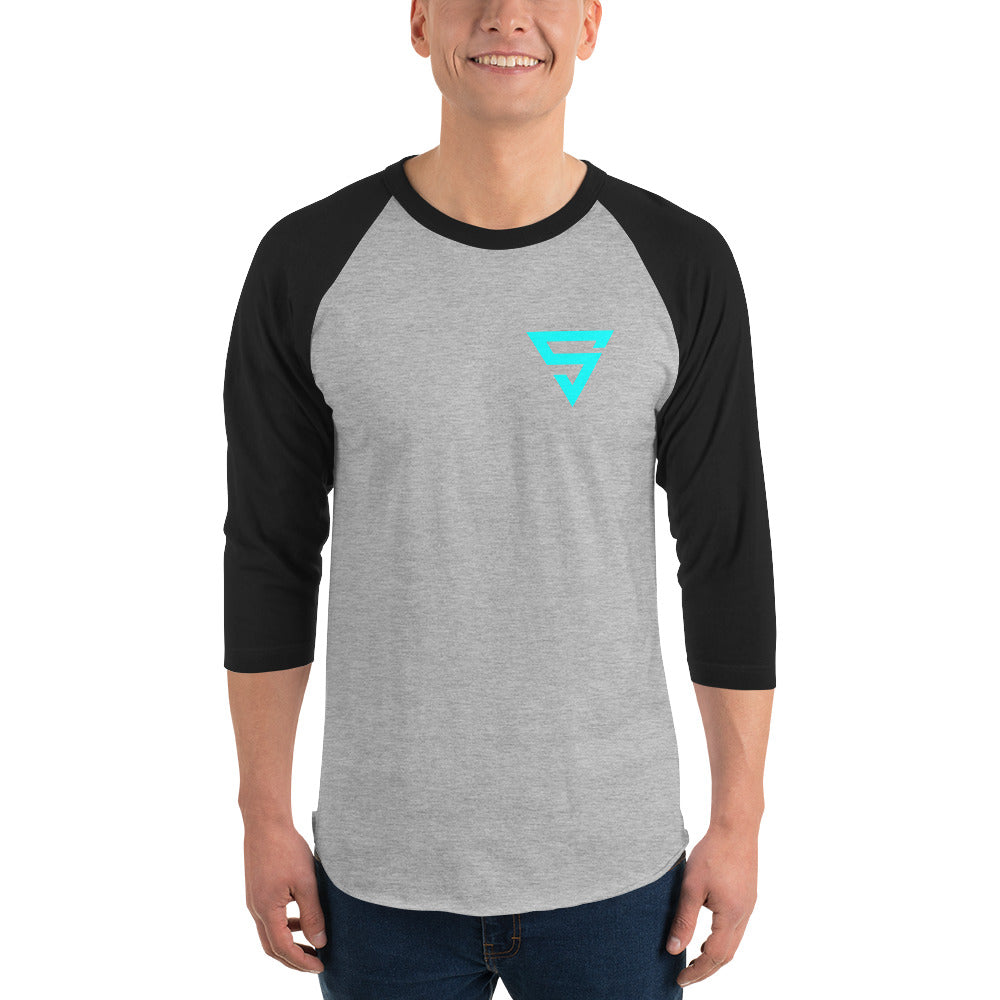 Black S 3/4 sleeve raglan shirt