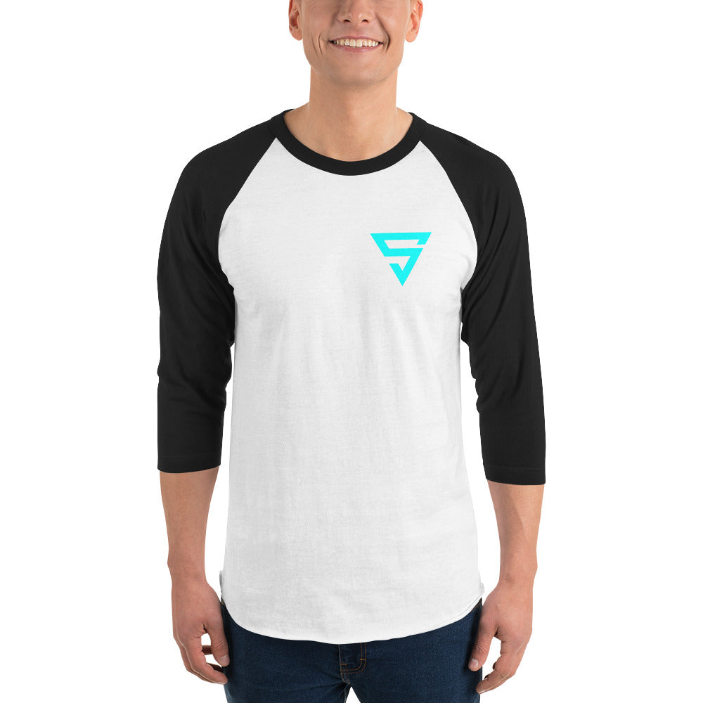 Black S 3/4 sleeve raglan shirt