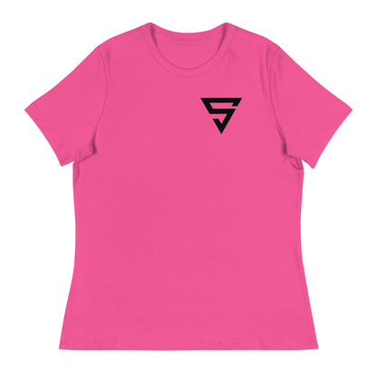 Black S Women's Relaxed T-Shirt